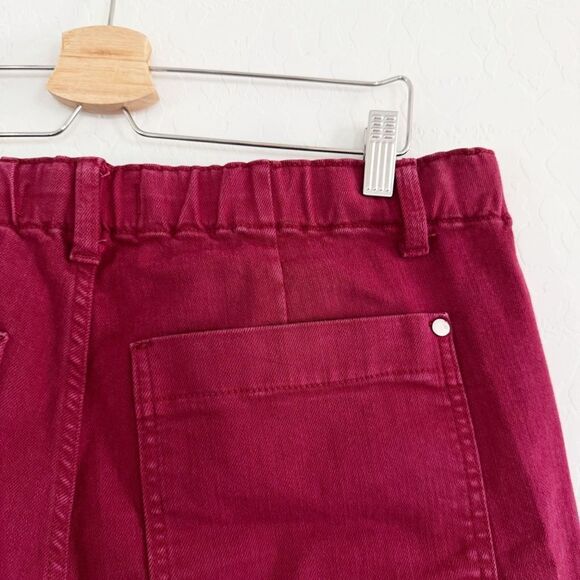 Judy Blue Scarlet Red High Waist Pull On Double Cuff Jogger Size 14 W - Picture 8 of 16